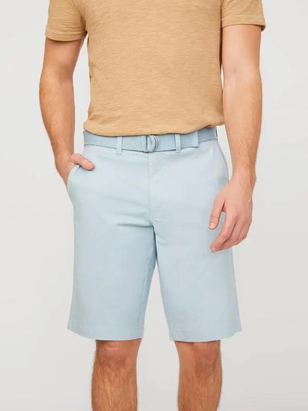 GUESS Men's Abel Stretch Flat-Front Shorts Size 38 in Remarkable Blue